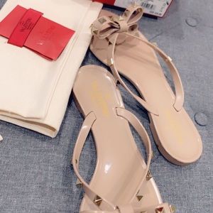 Valentino Rock Stud Thong Sandals